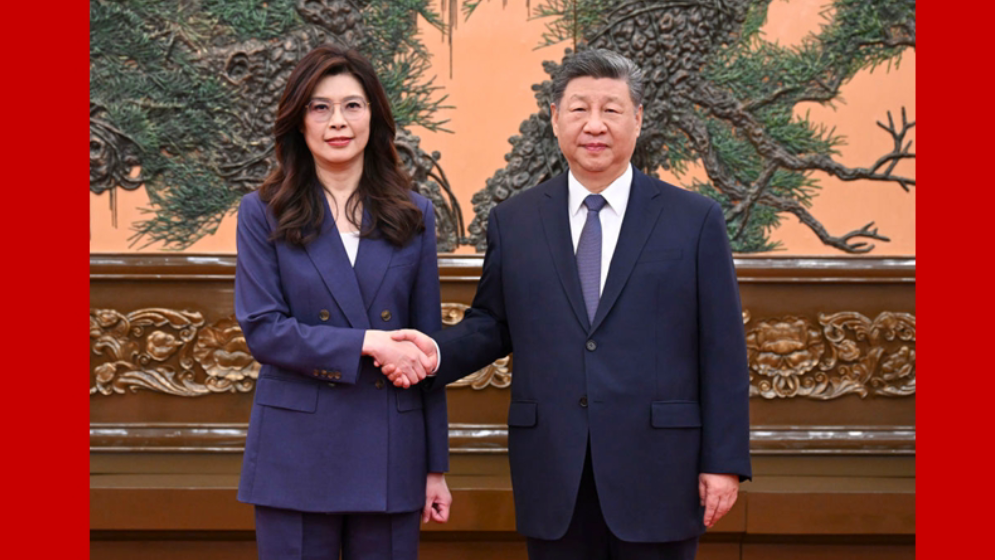 习近平总书记会见中国国民党主席郑丽文