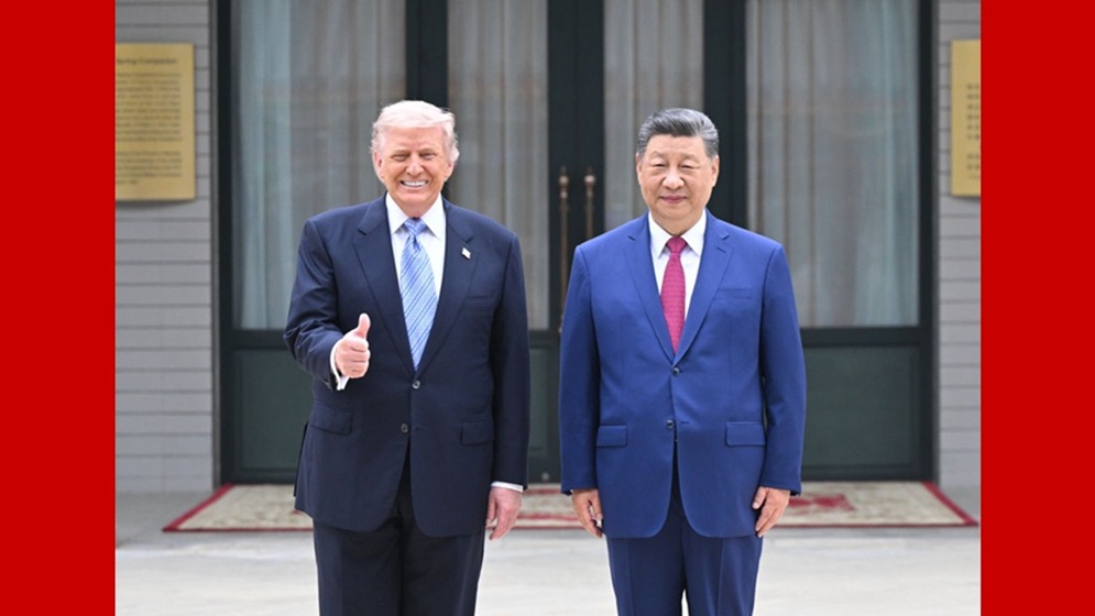 习近平同美国总统特朗普在中南海小范围会晤
